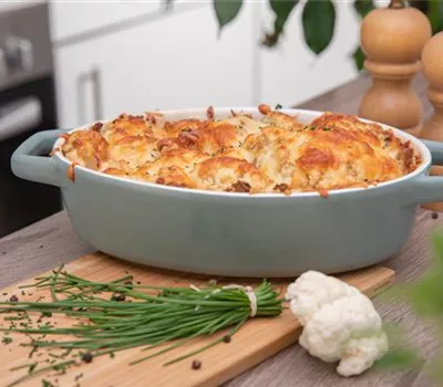 Blumenkohl-Gratin mit Chili